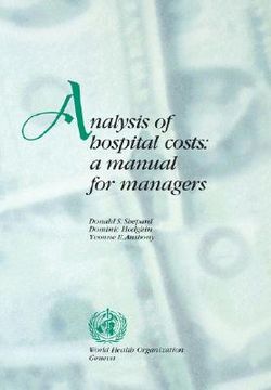 portada analysis of hospital costs (en Inglés)