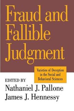 portada Fraud and Fallible Judgement: Deception in the Social and Behavioural Sciences (en Inglés)