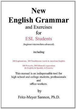 portada New English Grammar for esl Students (en Inglés)