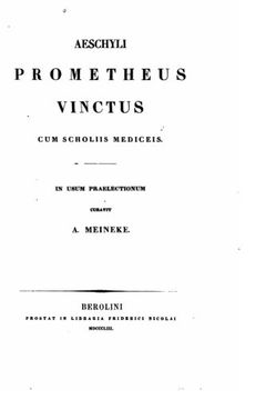 portada Aeschyli Prometheus vinctus, cum scholiis mediceis (Latin Edition)