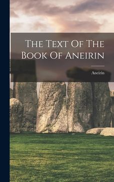portada The Text Of The Book Of Aneirin