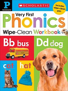 portada Wipe-Clean Workbook: Pre-K Very First Phonics (Scholastic Early Learners) (en Inglés)