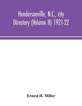 portada Hendersonville, N. C. , City Directory (Volume ii) 1921-22 (en Inglés)