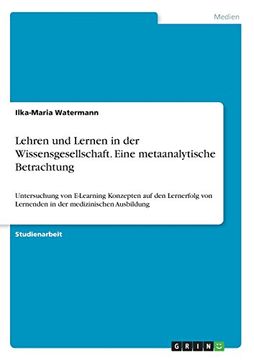 portada Lehren Und Lernen in Der Wissensgesellschaft. Eine Metaanalytische Betrachtung (German Edition)