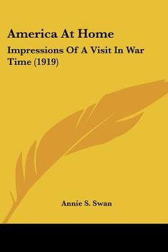 portada america at home: impressions of a visit in war time (1919)