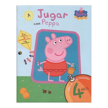 portada A JUGAR CON PEPPA: LIBRO ACTIVIDADES 4 A (in Spanish)