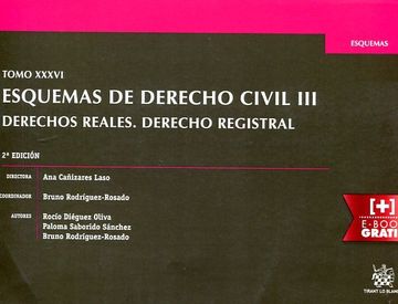 portada Tomo Xxxvi Esquemas de Derecho Civil iii Derechos Reales. Derecho Registral 2ª Edición