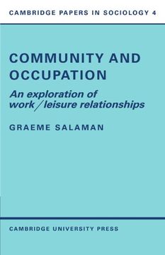 portada Community and Occupation: An Exploration of Work (en Inglés)
