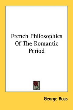 portada french philosophies of the romantic period (en Inglés)