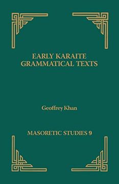 portada Early Karaite Grammatical Texts (in English)