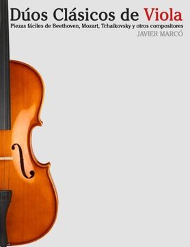 portada Dúos Clásicos de Viola: Piezas fáciles de Beethoven, Mozart, Tchaikovsky y otros compositores