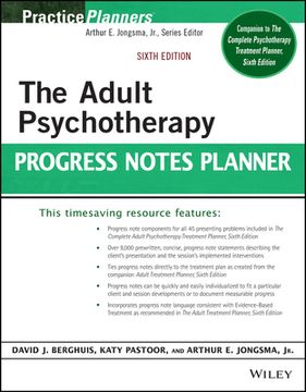 portada The Adult Psychotherapy Progress Notes Planner (Practiceplanners) (en Inglés)