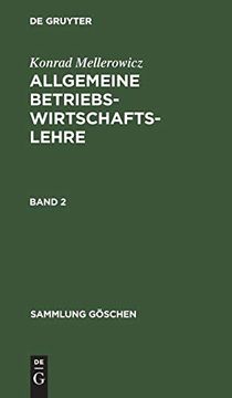portada Sammlung Göschen Allgemeine Betriebswirtschaftslehre (Sammlung g Schen) (en Alemán)