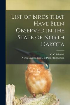 portada List of Birds That Have Been Observed in the State of North Dakota (in English)