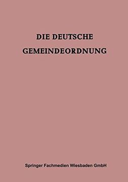portada Die Deutsche Gemeindeordnung: Fur Das Britische Kontrollgebiet