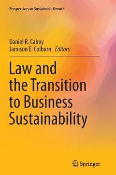 portada Law and the Transition to Business Sustainability (en Inglés)