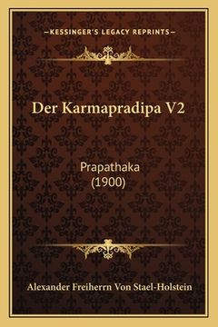 portada Der Karmapradipa V2: Prapathaka (1900) (in German)