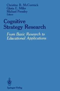 portada cognitive strategy research: from basic research to educational applications (en Inglés)