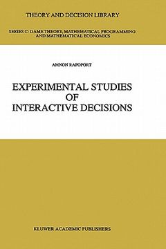 portada experimental studies of interactive decisions (en Inglés)