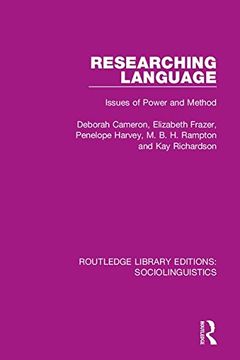 portada Researching Language: Issues of Power and Method (in English)