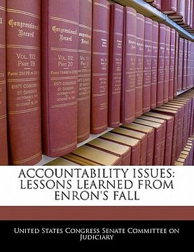 portada accountability issues: lessons learned from enron's fall (in English)