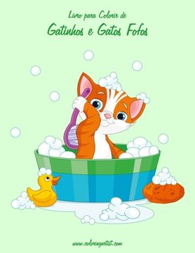 portada Livro para Colorir de Gatinhos e Gatos Fofos 1 (en Portugués)