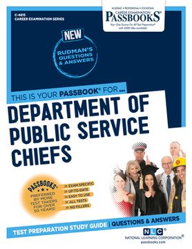 portada Department of Public Service Chiefs (C-4815): Passbooks Study Guide Volume 4815 (en Inglés)
