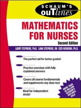 portada Schaum's Outline of Mathematics for Nurses (en Inglés)