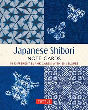 portada Japanese Shibori, 16 Note Cards: 16 Different Blank Cards With 17 Patterned Envelopes (en Inglés)