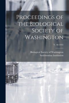 portada Proceedings of the Biological Society of Washington; v. 48 1935