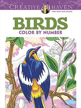 portada Creative Haven Birds Color by Number Coloring Book (Adult Coloring) (en Inglés)