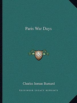 portada paris war days (in English)
