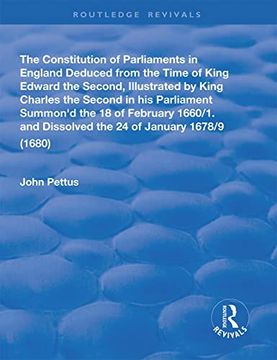 portada The Constitution of Parliaments in England Deduced From the Time of King Edward the Second (Routledge Revivals) (en Inglés)