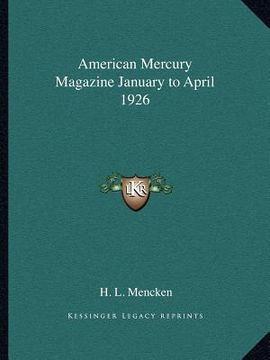 portada american mercury magazine january to april 1926 (in English)