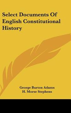 portada select documents of english constitutional history