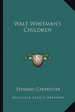 portada walt whitman's children