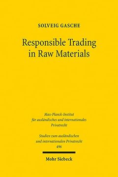 portada Responsible Trading in Raw Materials: Regulatory Challenges of International Trade in Raw Materials (en Inglés)