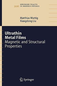 portada ultrathin metal films: magnetic and structural properties (en Inglés)