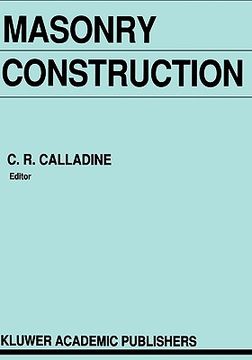 portada masonry construction: structural mechanics and other aspects