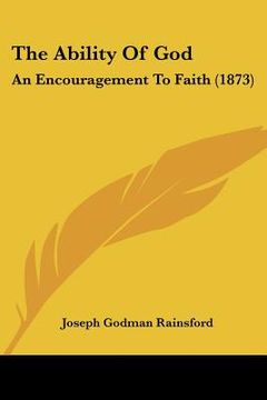 portada the ability of god: an encouragement to faith (1873)