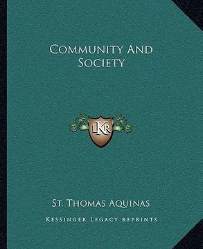 portada community and society