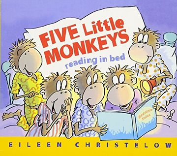 portada Five Little Monkeys Reading in Bed (A Five Little Monkeys Story) (en Inglés)