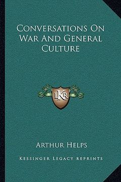 portada conversations on war and general culture (en Inglés)