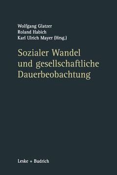 portada Sozialer Wandel Und Gesellschaftliche Dauerbeobachtung (en Alemán)