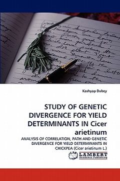 portada study of genetic divergence for yield determinants in cicer arietinum (en Inglés)