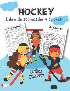 portada Hockey Libro de Actividades y Colorear 5 años y mayor: Abecedario, Sopa de letras, Numeros, Contar y mas actividades educacionales