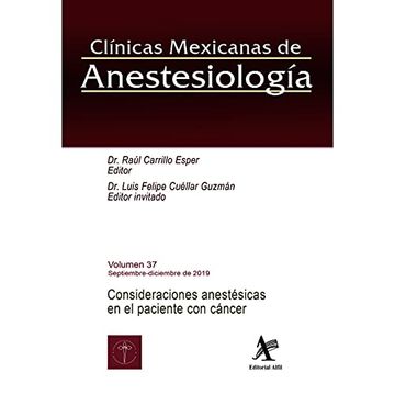 portada Consideraciones Anestésicas en el Paciente con Cáncer (in Spanish)