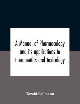 portada A Manual Of Pharmacology And Its Applications To Therapeutics And Toxicology (en Inglés)