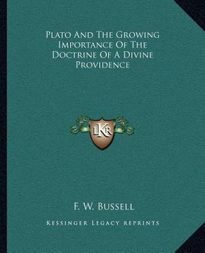 portada plato and the growing importance of the doctrine of a divine providence