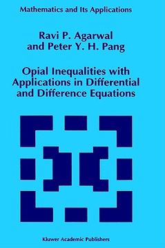 portada opial inequalities with applications in differential and difference equations (en Inglés)